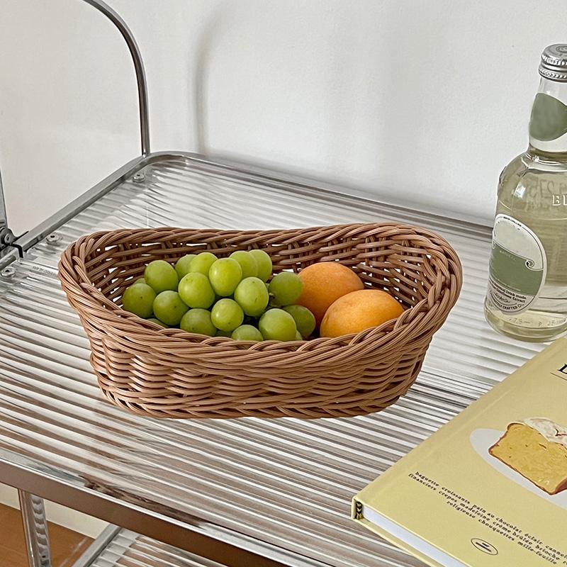 1 шт. дисплей ротанговая корзина органайзер коробка кухонная корзина для хранения фруктов овощи корзина для хранения в форме корабля пластик SML