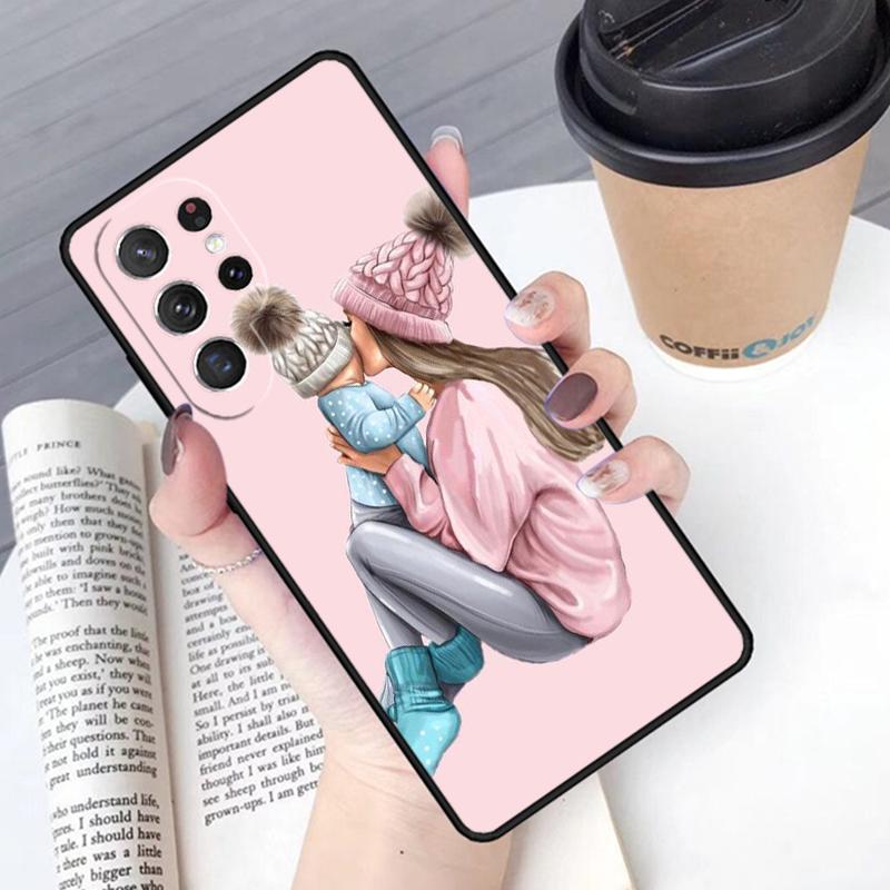 Семья Мама Девочка Женщины чехол для телефона Обложка Для Samsung Galaxy S24 S25 Ultra S21 S22 Ultra S10E Note 10 Plus Note 20 FE S23