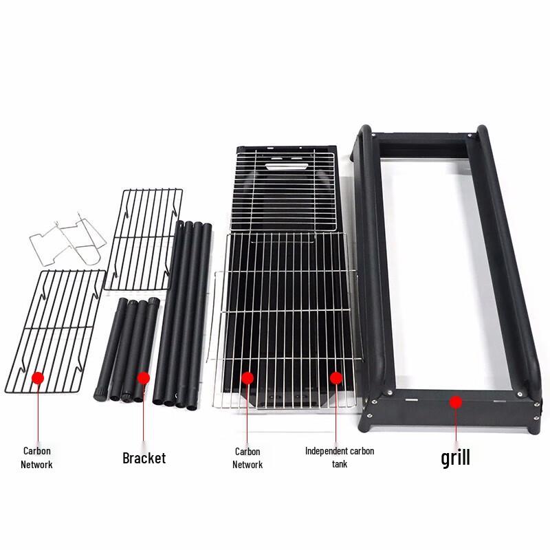 Wolf Walker Portable Stainless Steel Charcoal BBQ Grill