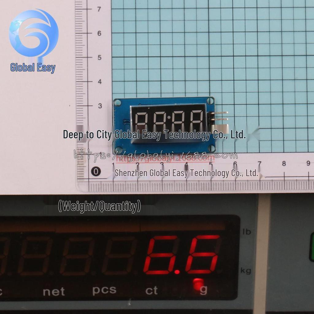 Adjustable LED 4-Digit Display Module with Clock Point, TM1637 Driver
