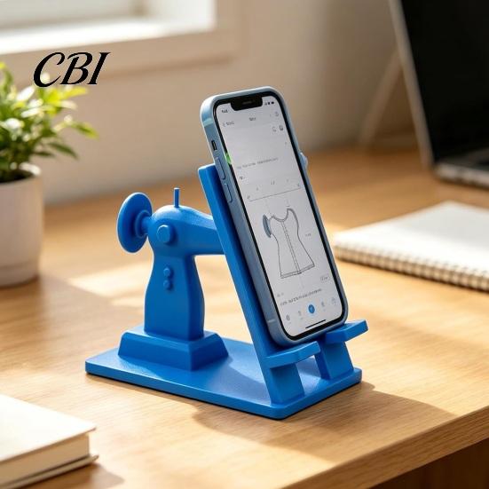 Sewing Room Organization Accessories Machine Phone Stand, Creative Desk Holder for Cell Tablet, Compact Mobile Cradle DIY Hands Free Mount Crafting