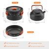 Outdoor Camping Cookware Mess Kit Pot Pan Kettle Cooking Set Tableware with Stove Spoon Fork Cutter