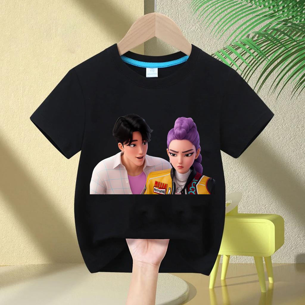 Kids T-shirts Children's Kpop Witch Hunt Short Sleeved Printed T-shirt