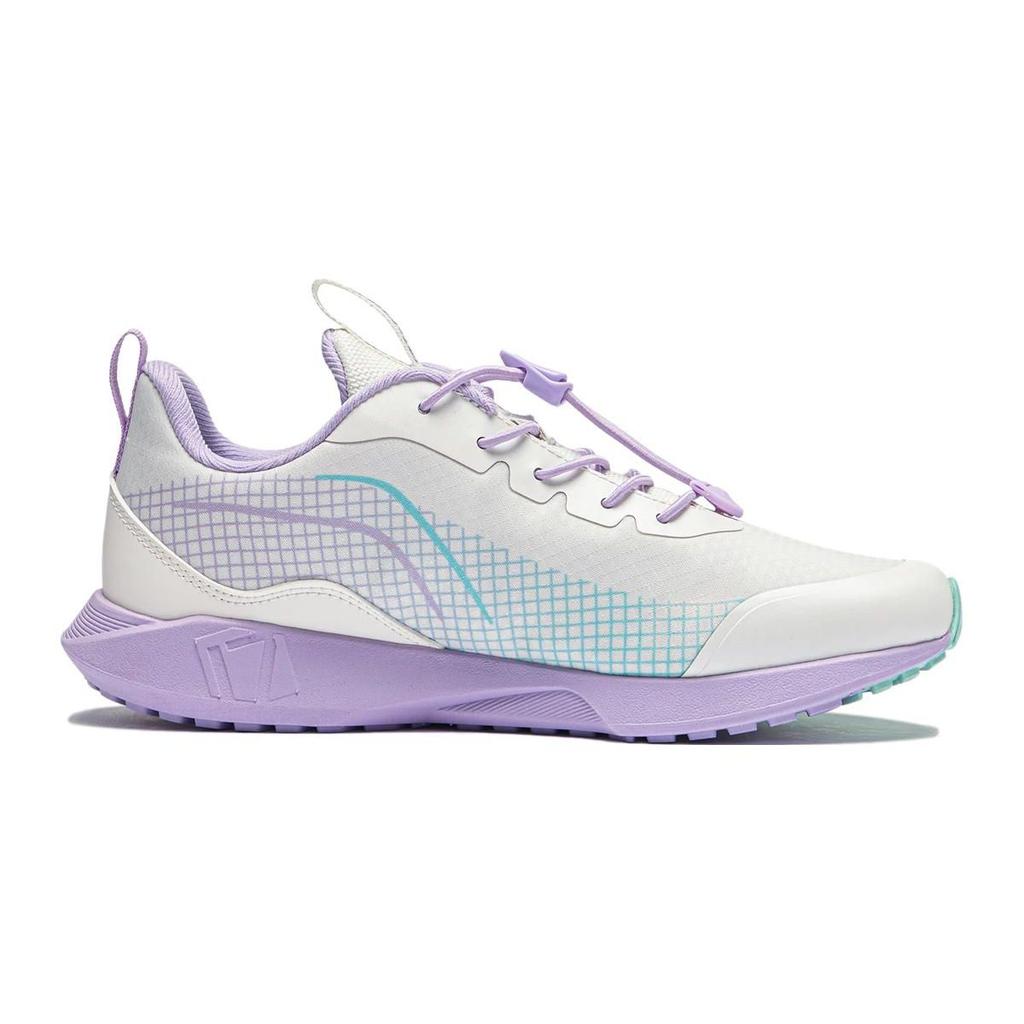 Кроссовки LiNing Youth Sports Trend Прочные и легкие кроссовки Rebound с низким верхом для бега Детские кроссовки Белый Фиолетовый YKFS098-6