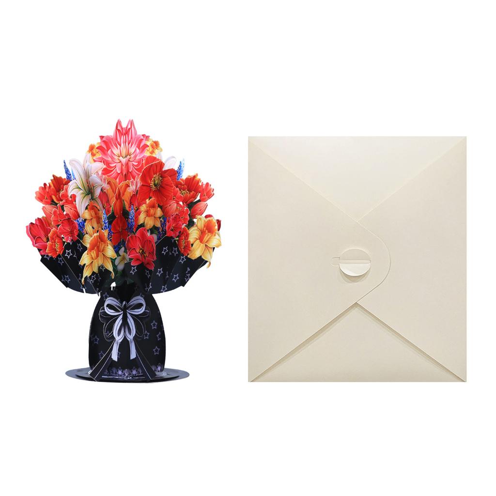 3D поздравительная открытка, искусственный цветок, букет, украшения, принадлежности для Дня матери, дня рождения, вечеринки, подарок, поставка