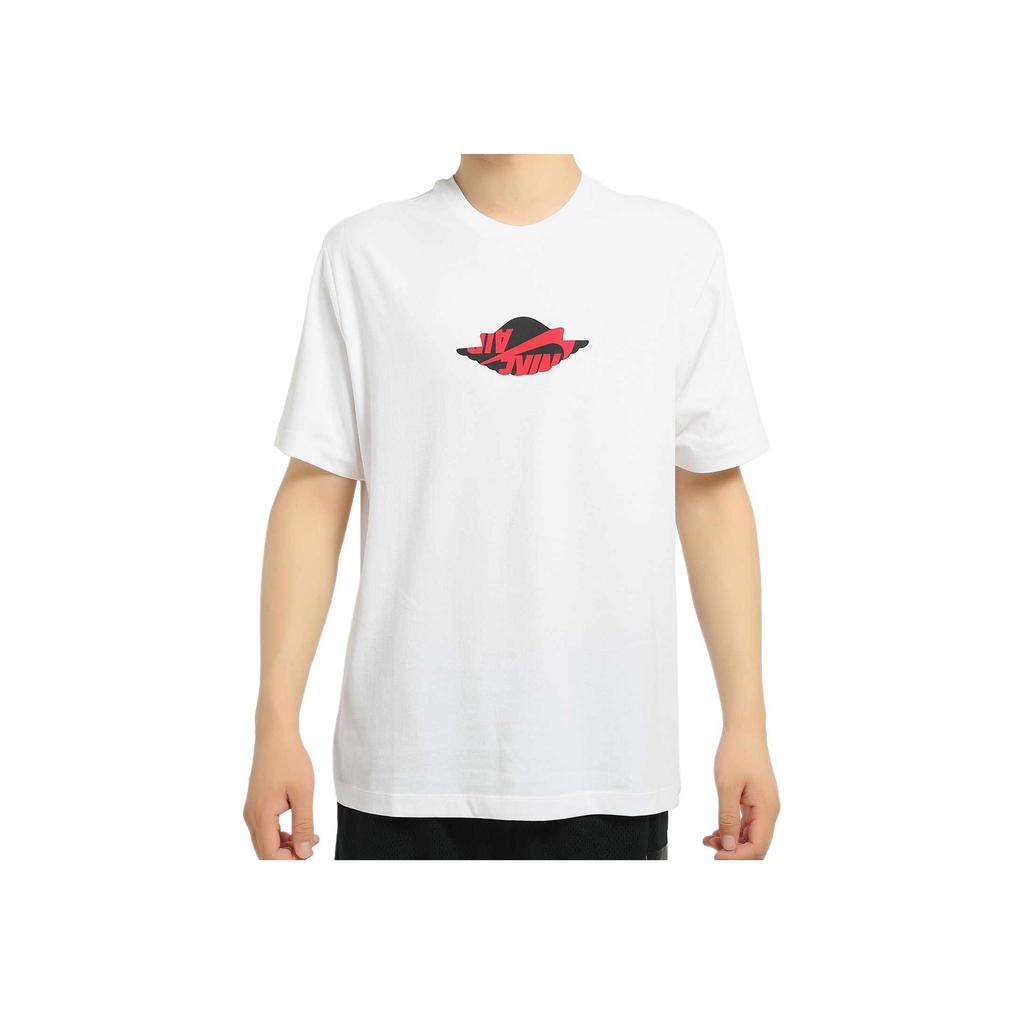 Air Jordan Wings Basketball Sports Casual Short Sleeve T-Shirt Men Tops White AT8903-100