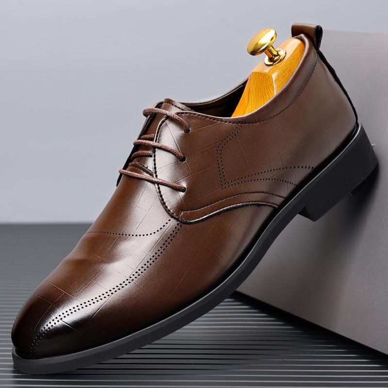 Мода Новый Дизайнер Весна Осень Мужская Кожаная Обувь Деловая Формальная Повседневная Рабочая Обувь Мужская Британский Костюм Жених Свадебная Обувь Мужская