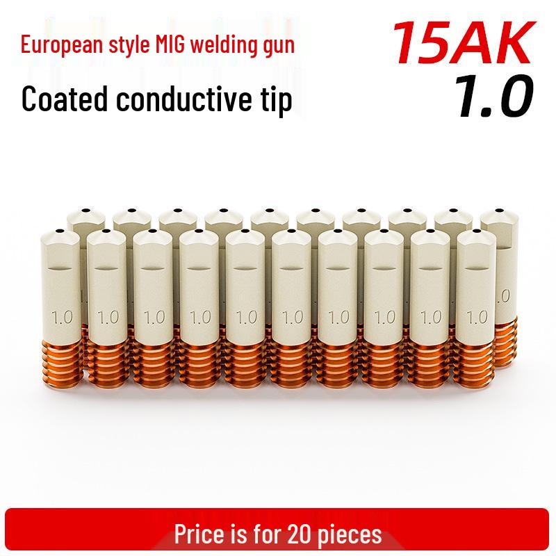 15AK Euro Style Copper-Plated Contact Tip for Gas/No-Gas MIG Welders