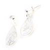Les Trésors De Lily [E5745] - Серебряные серебряные серьги «Скульптурные капли» - 20x10 мм