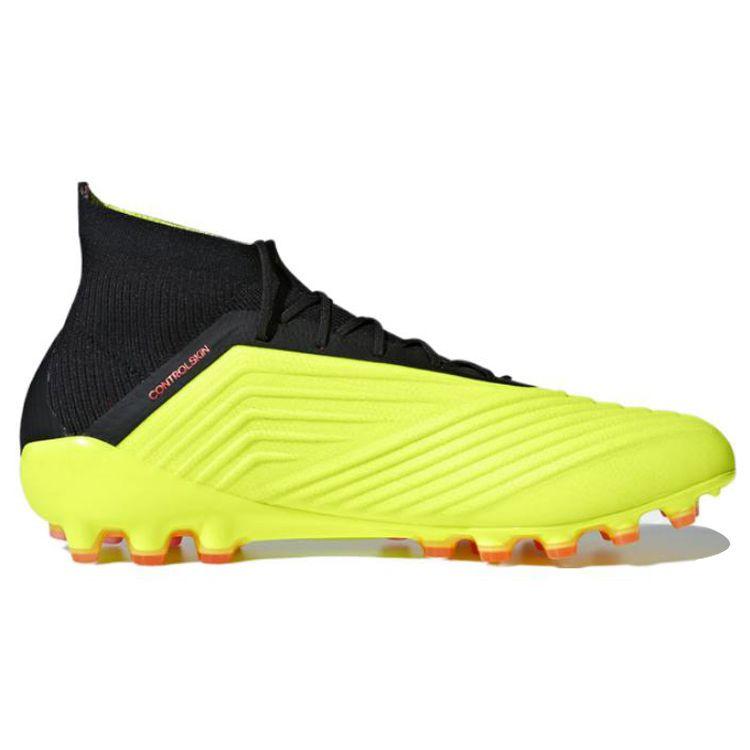 adidas Predator 18.1 AG Искусственный газон Амортизирующие Нескользящие Прочные Футбольные бутсы Мужские Футбольные бутсы Желто-черные DB3482