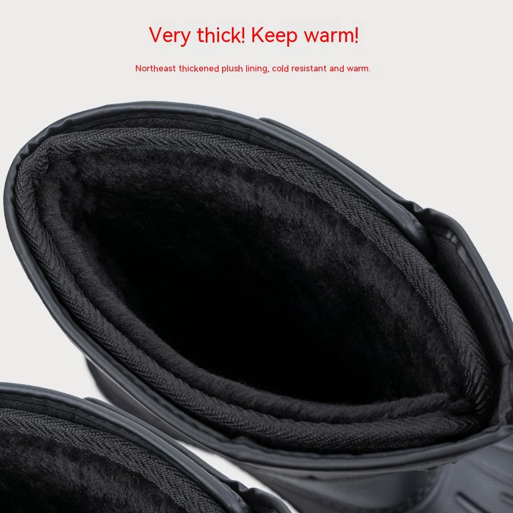 Новая утолщенная водонепроницаемая хлопковая обувь для рыбалки, нескользящие и теплые зимние толстые зимние сапоги с высоким бочком для рыбалки