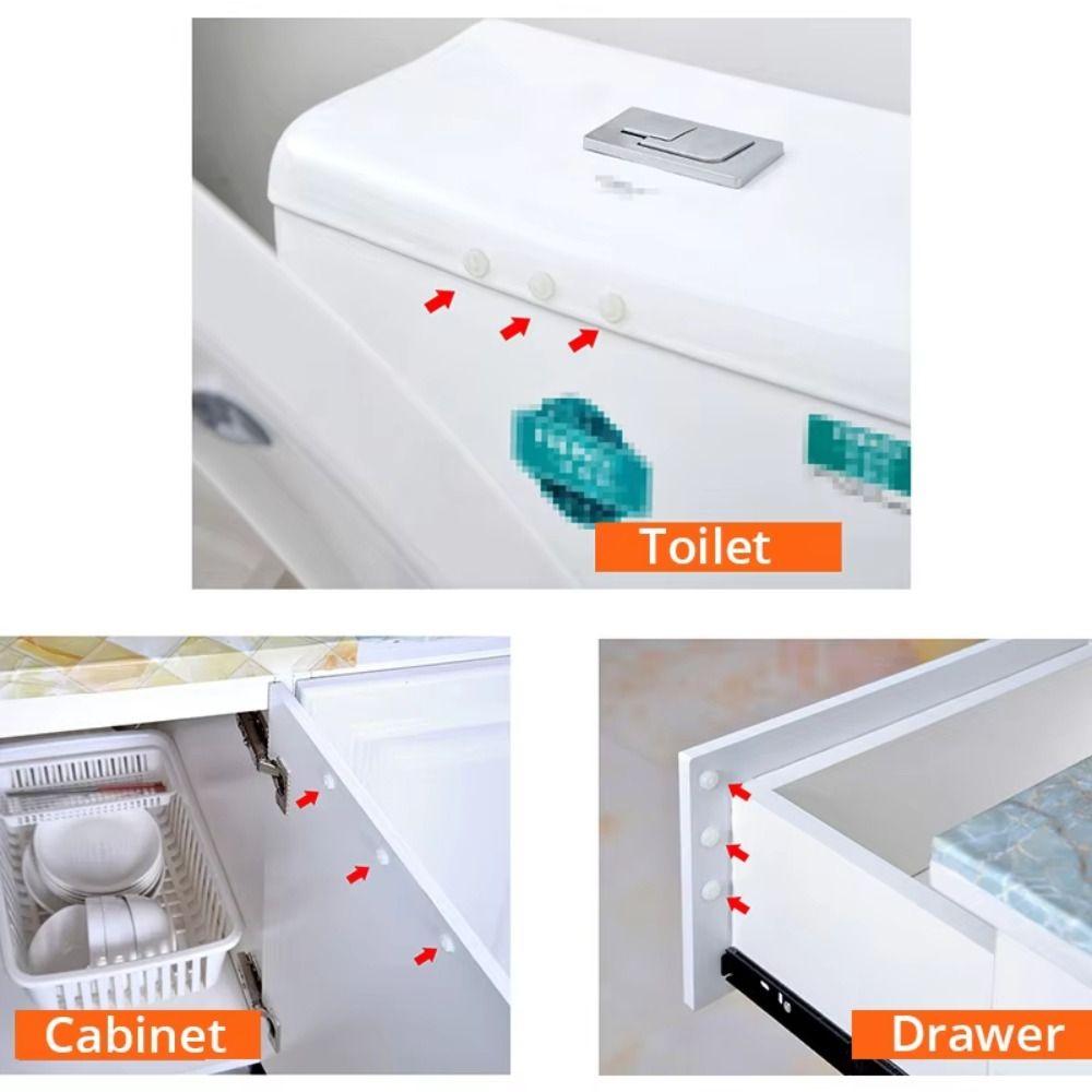 100pcs Soft Silicone Rubber Cabinet Bumpers Self Adhesive Rubber Damper Buffer Furniture Hardware