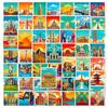 50 World Landmarks Oil Paintings Wind World Famous Architectural Signs Stickers Travel City Stickers Fever