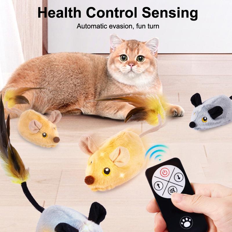 Creative Remote Control Simulated Mouse Toys Interactive Cat Toys Mouse Moving Cat Toys Funny Pet Cats Toys Pet Supplies