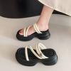 Popular Retro Fashion Small Man Height Increase Thick Bottom Women Cool Slippers Comfortable Slippers Women Summer Wear 2025 New