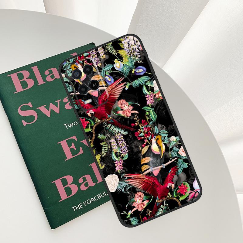 Garden Birds Case For Oppo A96 A76 A16 A15 A17 A52 A72 A54S A57S A58 A78 A98 A57 A77 A54 A74 A94 Cover