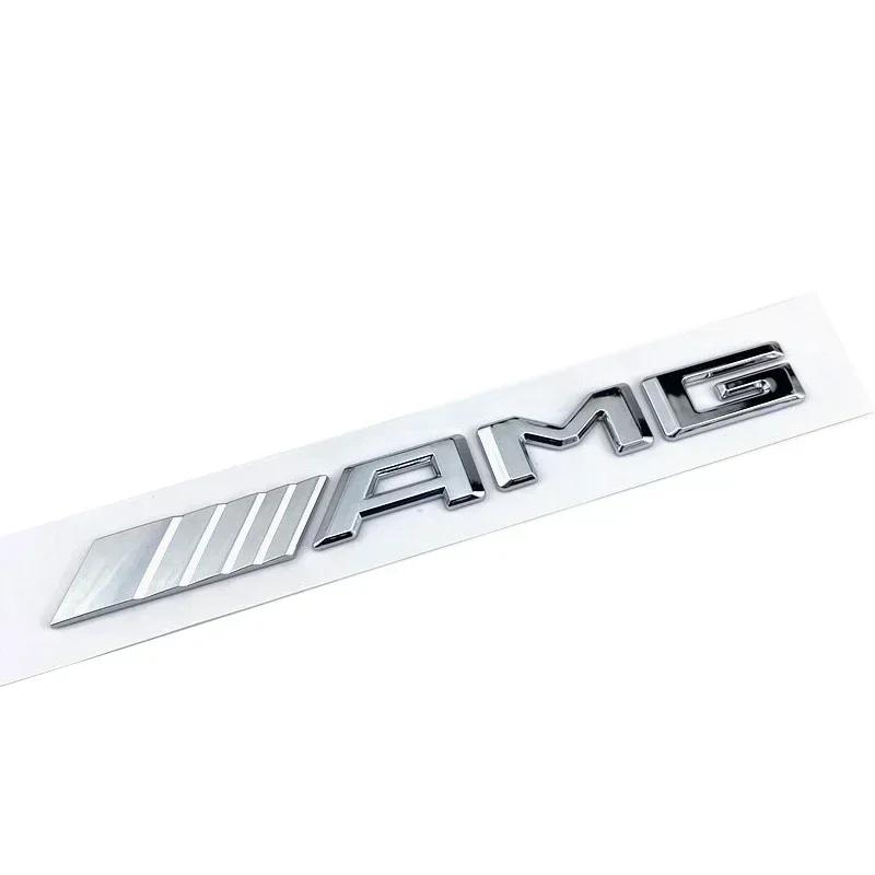 Автомобильная наклейка Новая 2025 Для Mercedes Benz 3D ABS Черный Логотип Эмблема AMG Буквы Шильдик на багажник автомобиля Для Mercedes Benz W204 W205 W176 W17