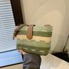 Новая соломенная плетеная сумка через плечо, роскошная дизайнерская маленькая сумка-ведро, женская летняя пляжная сумка, модная дорожная сумка из ротанга