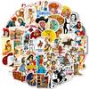 50 Photos Western Denim Series PP Material Waterproof Stickers Decorate Car Suitcase Water Cup