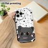 Phone case: 2D flat design suitable for iPhone 18 17 16 15 14 13 Pro film protective case, couple style, little black cat, Christmas and Halloween gif