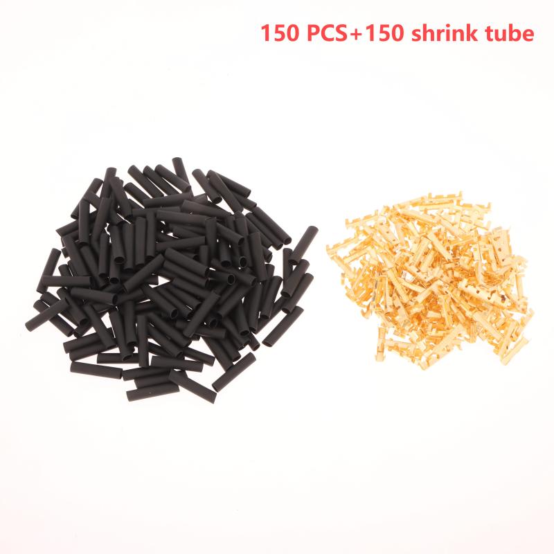 U-Shaped Electrical Wire Connectors Set 0.5-1.5mm² With Heat Shrink Tube Kits Crimp Terminals Block For Fast Wiring Cable Lock