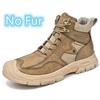 Fashion Platform Motorcycle Ankle Boots for Men Winter High Top Shoe Comfort Man Wear Resistant Short Botas Lace-Up Hiking Shoes