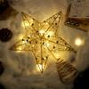 Glitter LED Christmas Tree Topper Star Gold/Silver Xmas Tree Ornaments  Shopping Mall