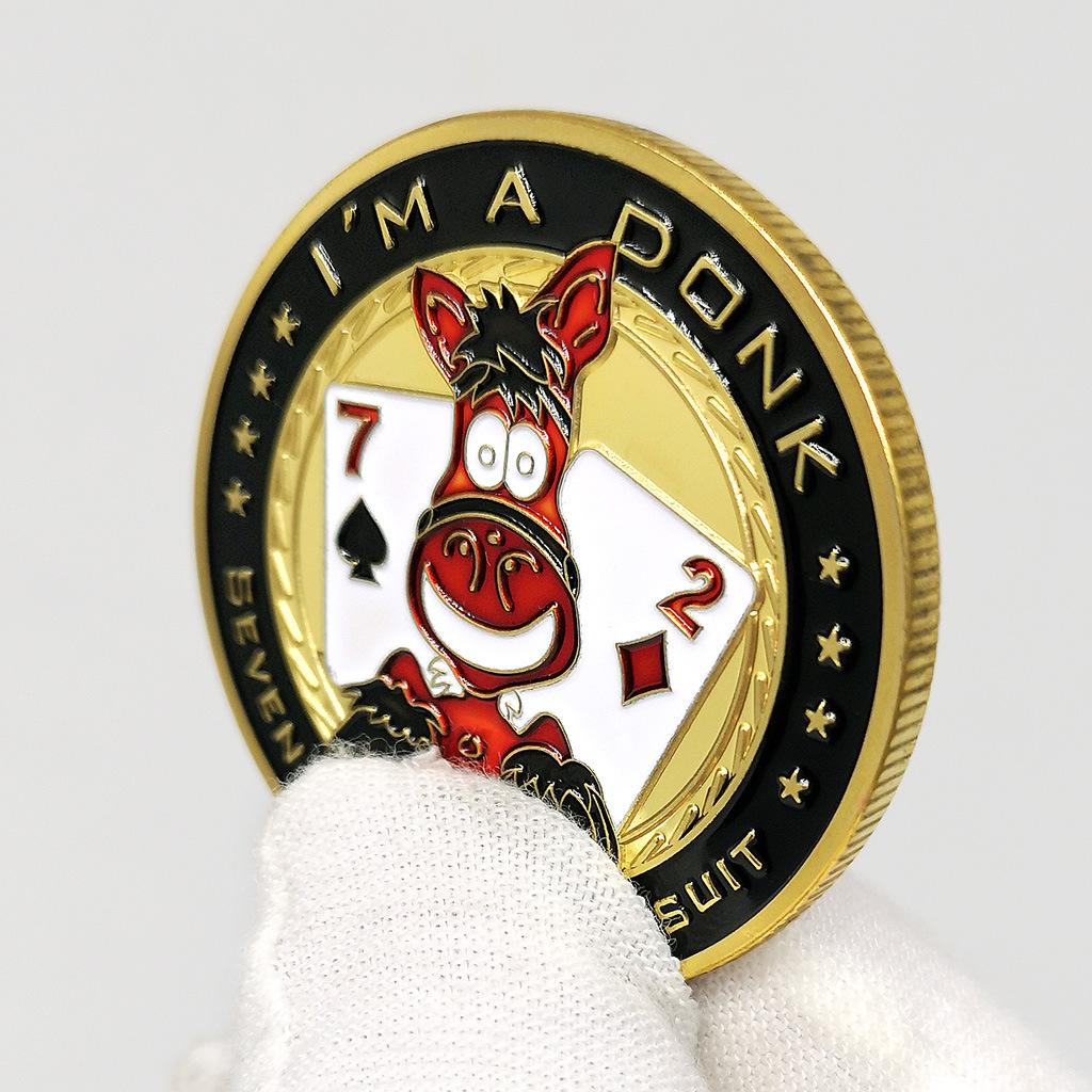 Las Vegas, USA, 72 chips, commemorative medals, coin presses, creative collectible coins, gifts, gold coins, wishing coins