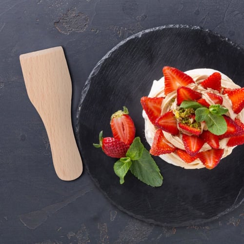 STOBAZA 5-Piece Small Wooden Spatula, Butter Cake Spatula, Cream Spatula, Wooden Cake Scraper, Mini Turner, Cooking Shovel, Multipurpose Spatula for H