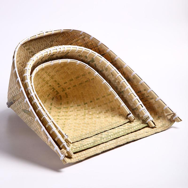 Набор ручной работы из бамбуковой веялки и совка - Идеально подходит для просеивания риса, зерна и зачерпывания чая.