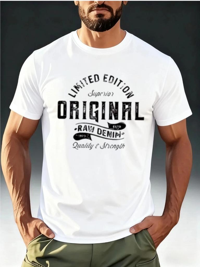 Мужская винтажная футболка в рабочем стиле "ORIGINAL LIMITED EDITION" с потертым принтом