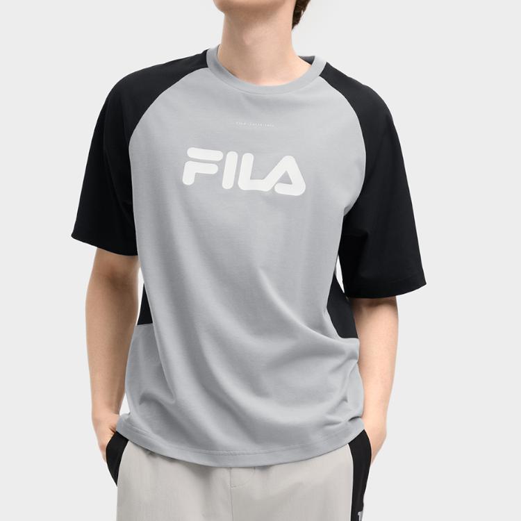 Fila Модная вязаная футболка с коротким рукавом для мужчин, топы, мраморно-сине-зеленый F11M519101FLG