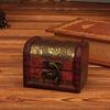 Jewelry Box Vintage Wood Handmade Box With Mini Metal Lock For Storing Jewelry Treasure Pearl