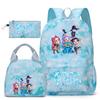 Demon Hunter Backpack Lunch Bag Pencil Case Set for Students - 3-in-1 Durable Waterproof School Supplies Kit less