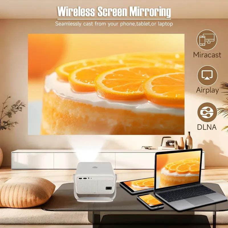 Magcubic 650ANSI L018 8K Проектор Нативный 1080P Домашний Кинотеатр Автофокус Коррекция Трапецеидальных Искажений Android 14 WiFi6 Портативный Проектор для Улицы