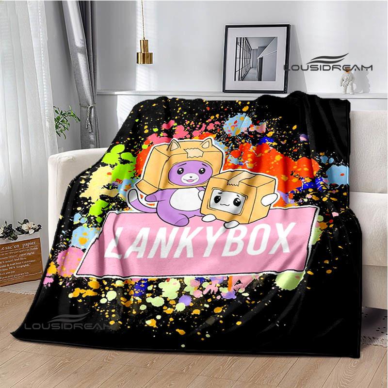 Милые Lankybox Foxy Boxy мультяшные Печатные одеяла Плед для пикника Фланелевое Теплое одеяло Дорожные одеяла Подстилки для кровати Подарок на день рождения