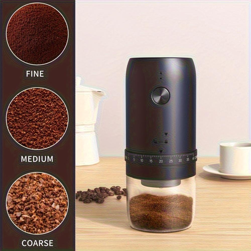 Electric Coffee Grinder Adjustable Settings Rechargeable Burr Grinder Portable Coffee Bean Grinder for Home Pour Over