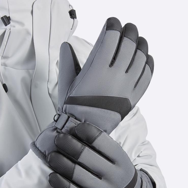 Лыжные перчатки Зимние велосипедные перчатки для мужчин и женщин Ветрозащитные перчатки для активного отдыха с толстым бархатным утеплителем Водонепроницаемые и нескользящие перчатки для сенсорных экранов