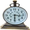 Brass Vintage Nautical Desk and Shelf Clock with Magnetic Compass, Numeric White Dial, Antique Finish for Study Table, Office