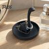 Talos 3D-печатный креативный лоток для украшений в форме пальца, минималистичный держатель для колец и ожерелий с разделенным хранением, настольный органайзер матовый черный/белый для