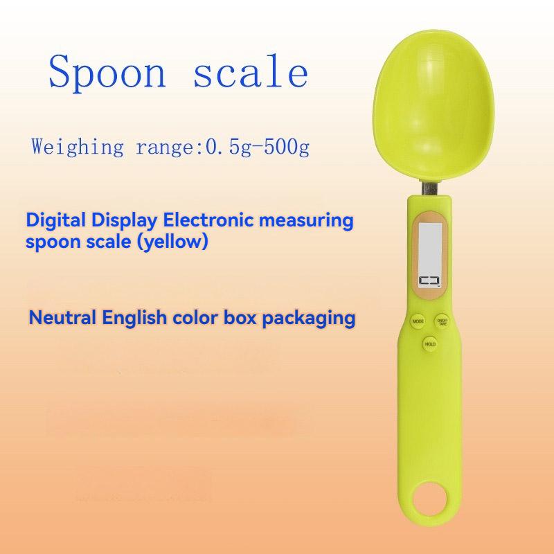 Весы с ложкой для взвешивания Гаджет для домашней кухни Электронный измерительный прибор для кофе, еды, муки, порошка, выпечки, ЖК-дисплей, цифровые весы, регулируемые