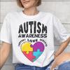 Новое поступление Футболка Awareness Autism Respect Love Support для унисекс женщин 100% хлопок футболка с коротким рукавом одежда топы