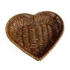 Имитация ротанговой плетеной корзины для фруктов, настольные корзины для хранения в форме сердца для домашней кухни, декоративный поднос для овощей в стиле ретро