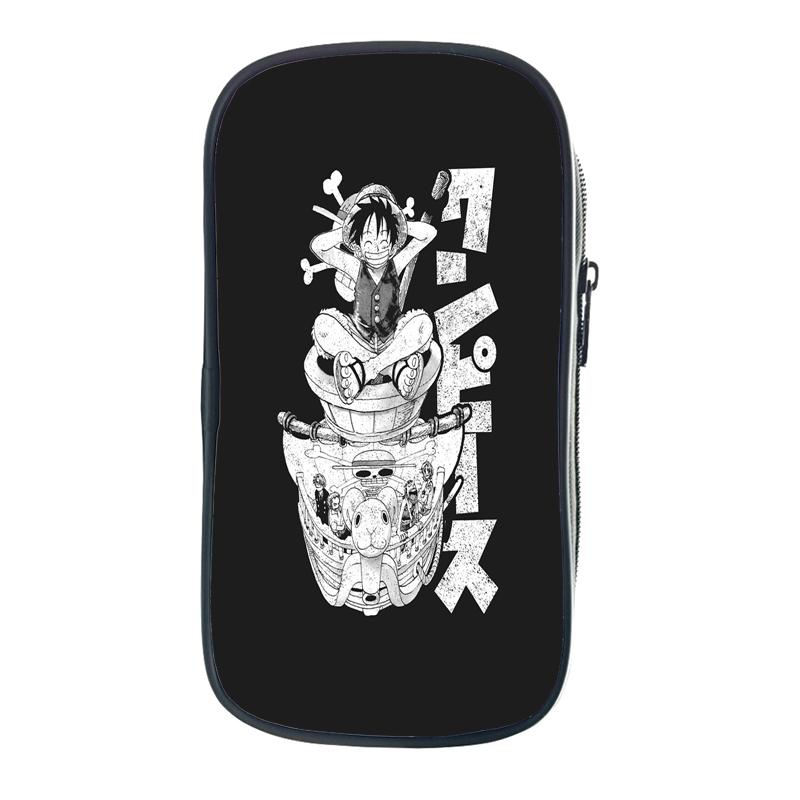 Цельная сумка-карандаш Зоро Луффи Чоппер Эйс, школьные чехлы для юридических школ, кавайная сумка-держатель для канцелярских принадлежностей, чехол для ручек, школьные принадлежности для студентов