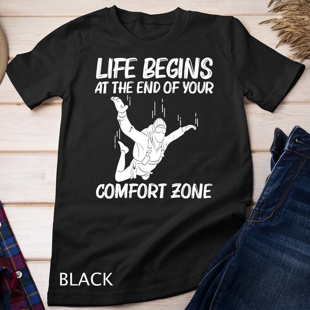 Funny Skydiving For Men Women Parachuting Jumping Sky Diving Unisex T-shirt