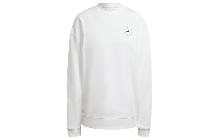 Adidas Sweatshirts Women's White Crew Neck Moderate Regular H59978