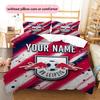 Custom Name RB Leipzig Pattern Bedding Quilt Set  Home Decoration  Gift (1 * duvet cover + 2 * pillowcase  without core)