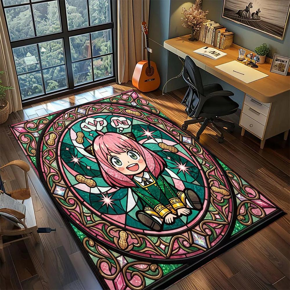 Anya Forger Non Slip Gamer Bedroom Large Area Washable Floor Mat Rug Carpet Home Decor.-TING
