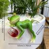 Frog Ornament Resin Decorative Cartoon Animal Hand-Painted Sitting Lying Down Standing Frog Figurines Garden Home Decor