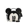 X Disney 17 Сотрудничество Уши Микки Мауса Молния Кожаная Маленькая Круглая Сумка Через Плечо Женская сумка через плечо Черный Белый CM840-QBM2